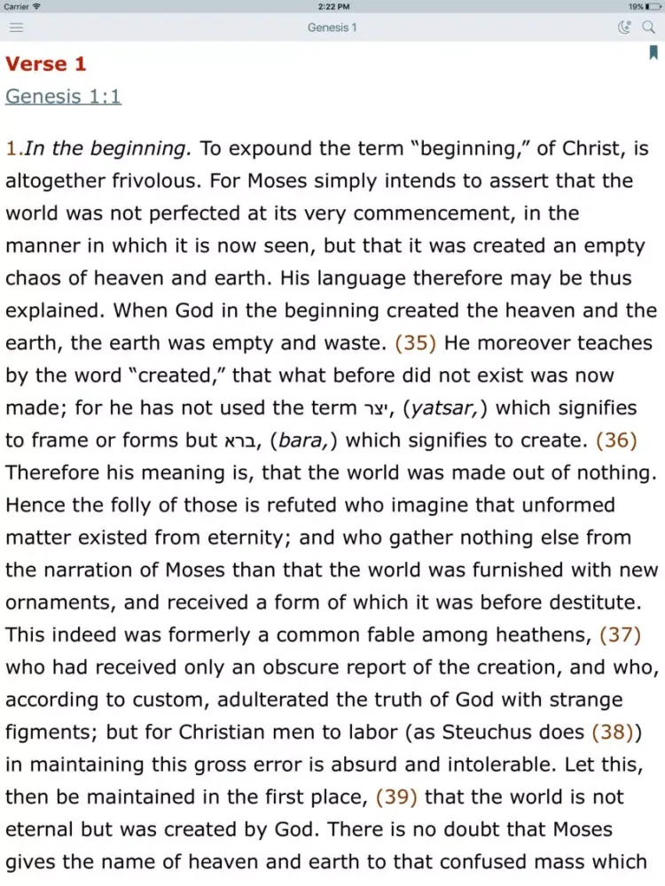 تصاویر Calvin's Commentary on the Bible with KJV Verses iPad 