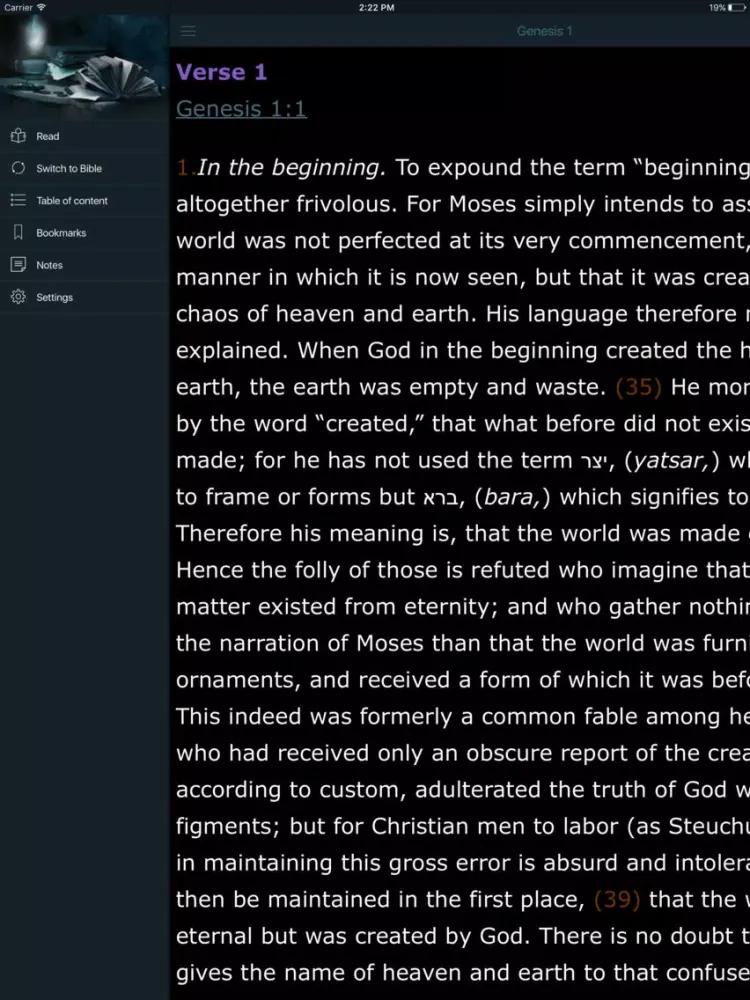 تصاویر Calvin's Commentary on the Bible with KJV Verses iPad 