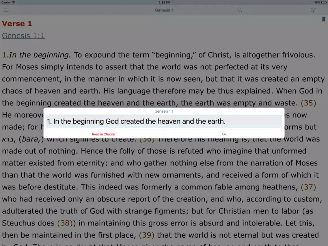 تصاویر Calvin's Commentary on the Bible with KJV Verses iPad 
