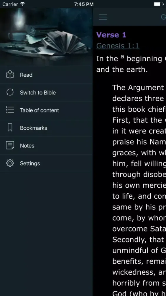 Ảnh chụp màn hình của Geneva Study Bible and King James Audio Version