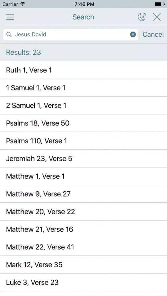 Ảnh chụp màn hình của Geneva Study Bible and King James Audio Version