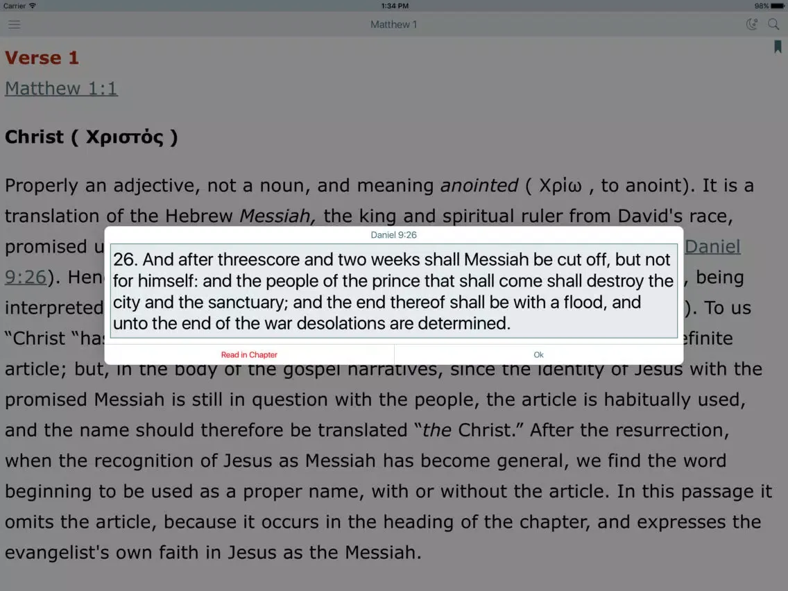 Capturas de tela do Commentary on New Testament and King James Bible iPad 