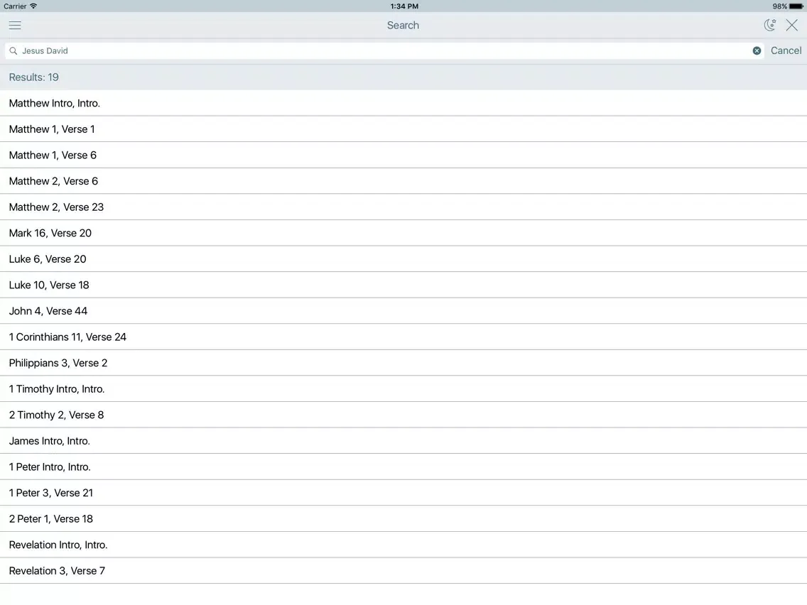 Capturas de tela do Commentary on New Testament and King James Bible iPad 