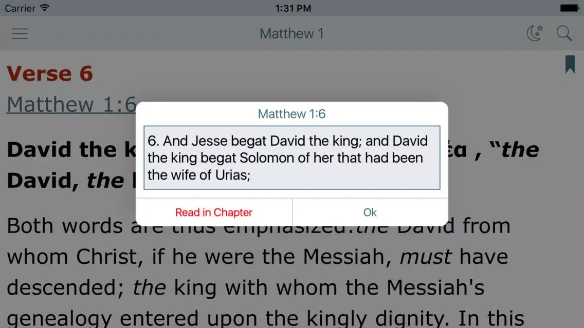 Capturas de tela do Commentary on New Testament and King James Bible