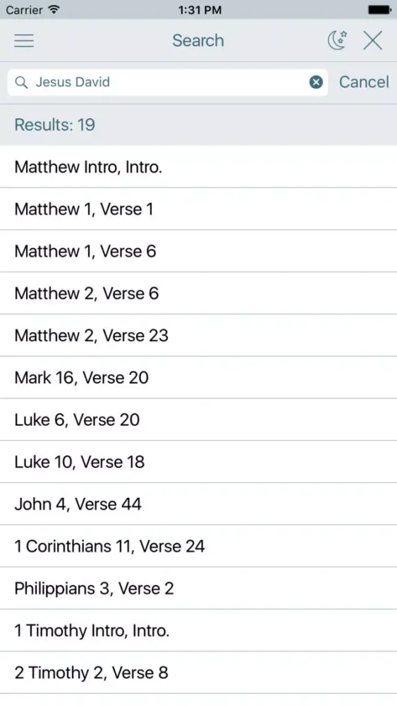 Capturas de tela do Commentary on New Testament and King James Bible