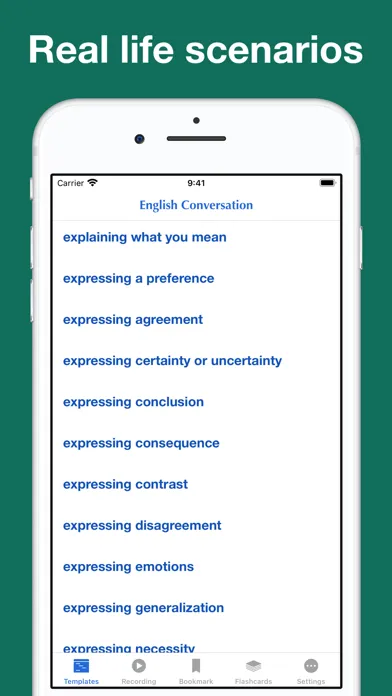 Tangkapan layar English Conversation Templates