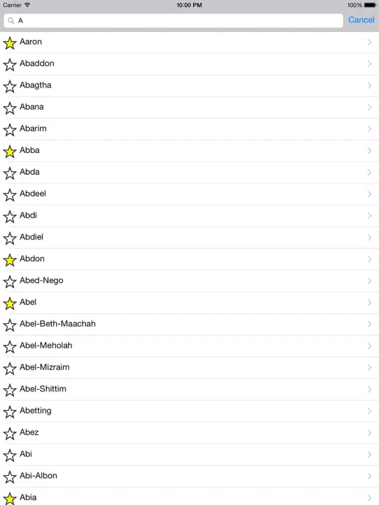 Zrzuty ekranu Nave Topical Bible Concordance with KJV Verses iPad 