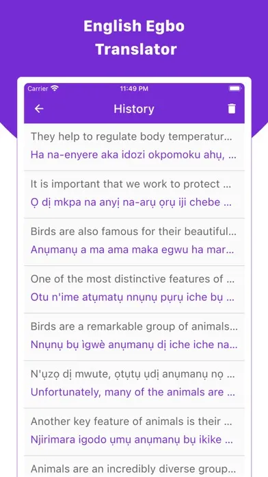 ภาพหน้าจอของ English Egbo Translator