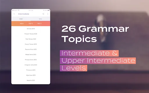 English Grammar Test Screenshots