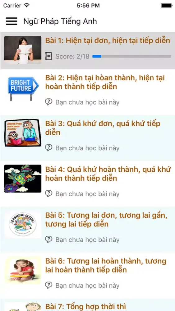 Ngữ Pháp Tiếng Anh - Offline سکرین شاٹس