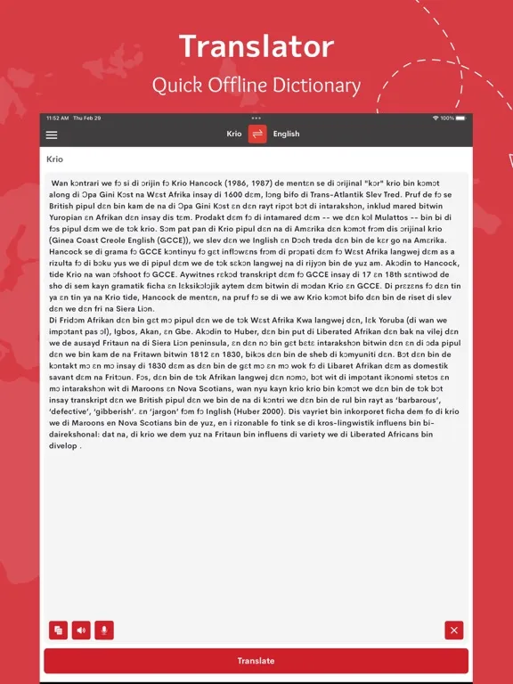 Krio English Translator iPad 应用截图