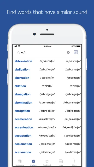 Capturas de tela do English Phonetic Dictionary