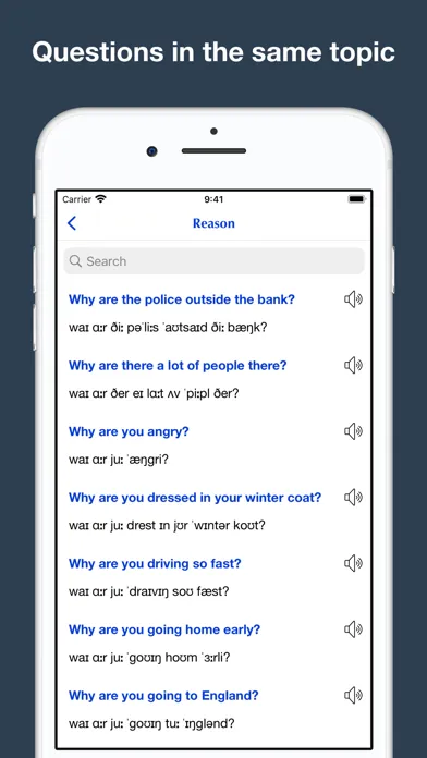 English questions and answers 스크린샷