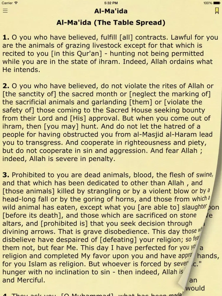 Capturas de tela do Quran Sahih International English Translation iPad 