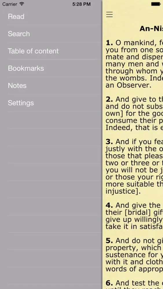 Capturas de tela do Quran Sahih International English Translation