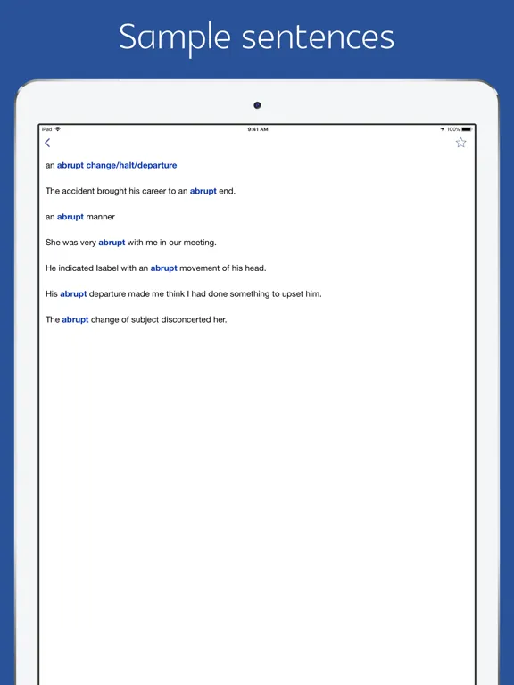 English Sentence Dictionary iPad  Screenshots
