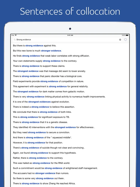 English Sentence Dictionary iPad  Screenshots