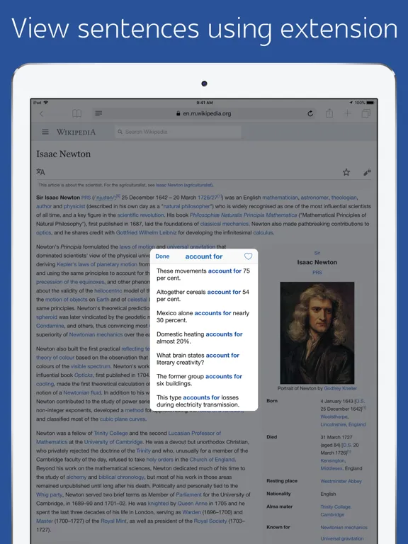 English Sentence Dictionary iPad  Screenshots