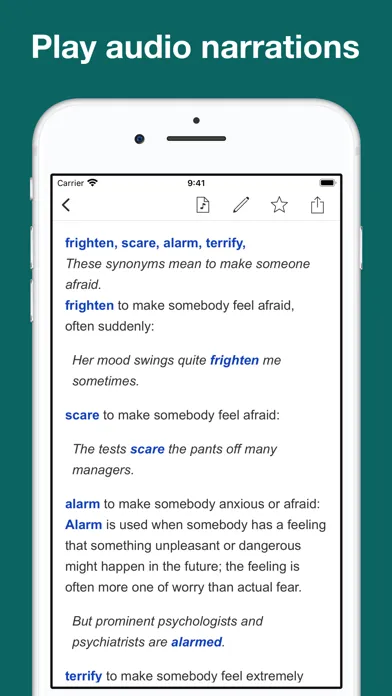 Tangkapan skrin English Synonyms Explained
