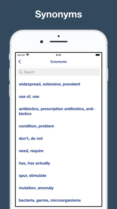 Tangkapan skrin English Synonyms In Context