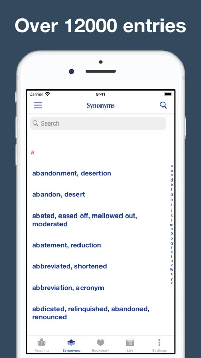 Tangkapan skrin English Synonyms In Context