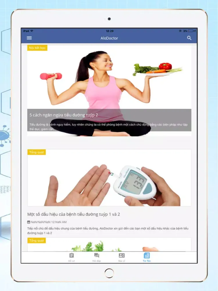 AloDoctor – Theo dõi sức khỏe online iPad  Screenshots