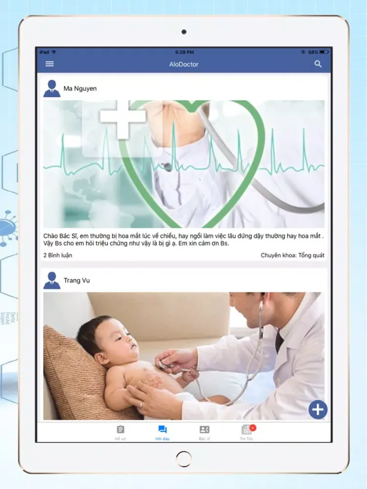 AloDoctor – Theo dõi sức khỏe online iPad  Screenshots