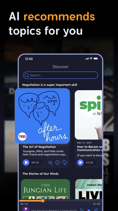 Noorami: AI Podcast Player স্ক্রিনশট