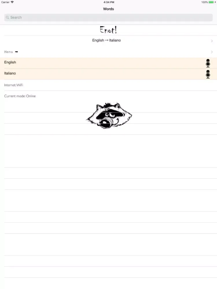 Capturas de pantalla de Italian-English dictionary E! iPad 