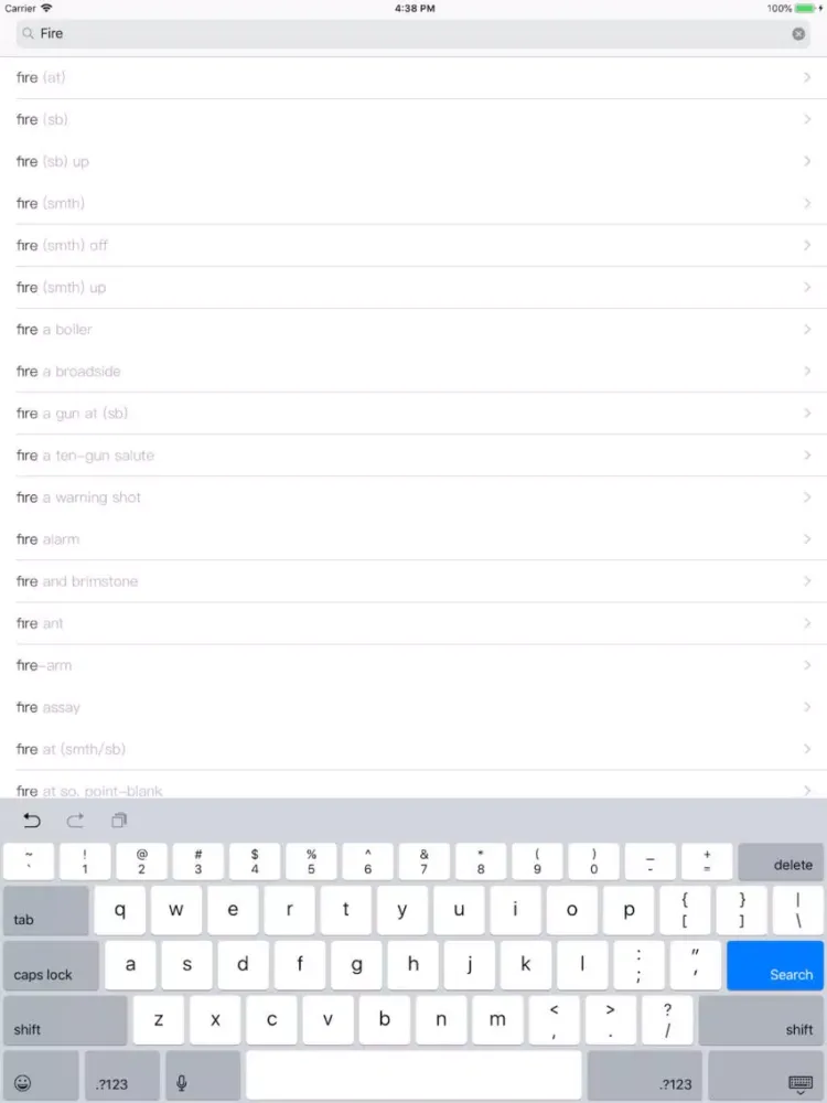 Capturas de pantalla de Italian-English dictionary E! iPad 