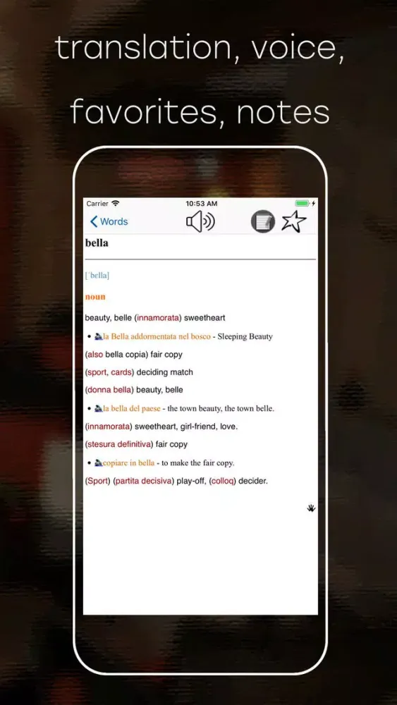 Capturas de pantalla de Italian-English dictionary E!