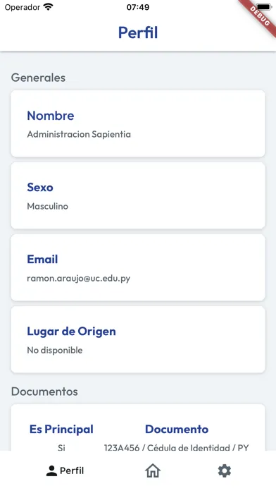 Sapientia Profesores UC स्क्रीनशॉट