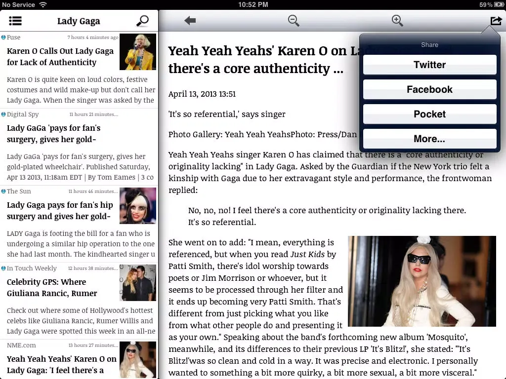Capturas de pantalla de ET News - Google edition iPad 
