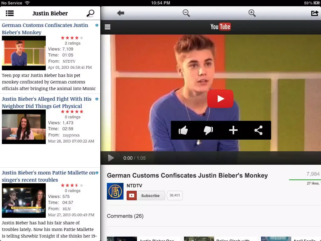 Capturas de pantalla de ET News - Google edition iPad 