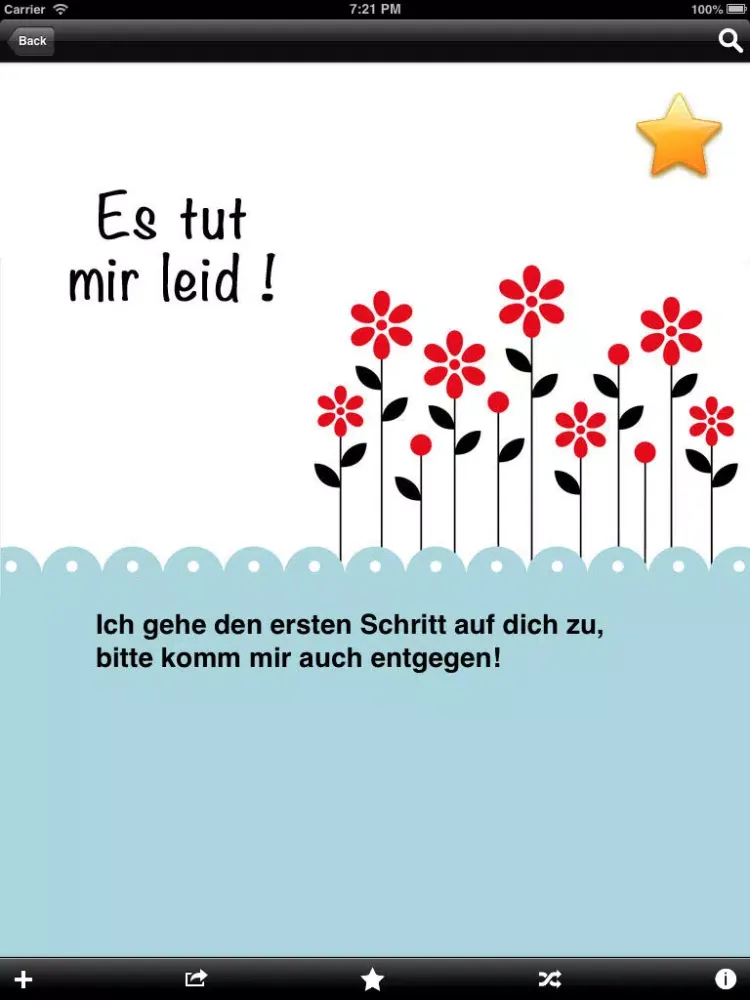 Es tut mir leid! Die App zur Entschuldigung iPad  Screenshots