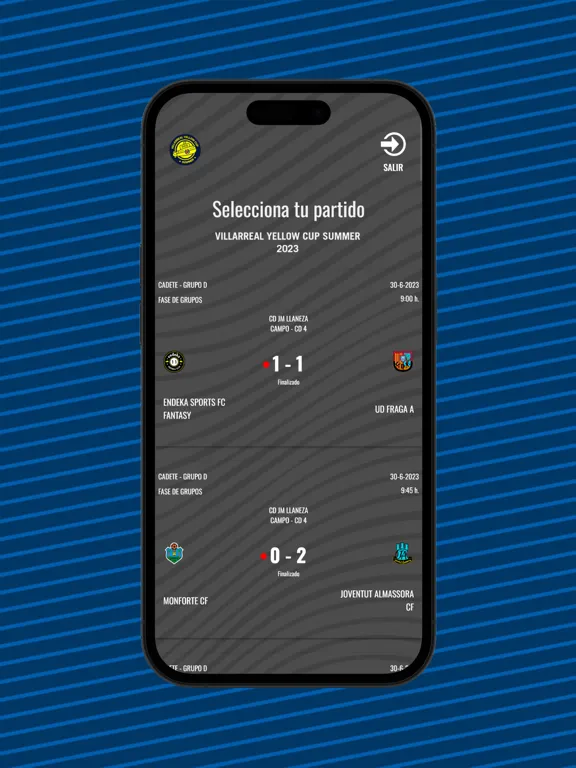 Screenshot di Resultados CVT iPad 