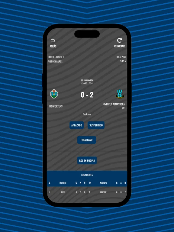 Screenshot di Resultados CVT iPad 