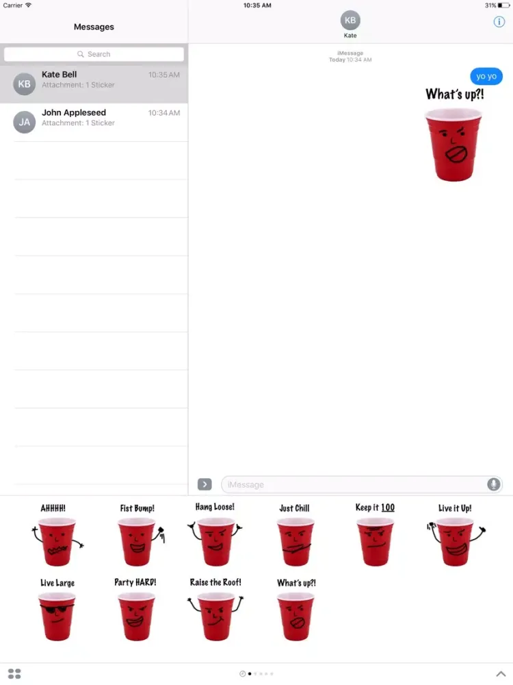 Red Cup Buddy Sticker Pack iPad 應用截圖