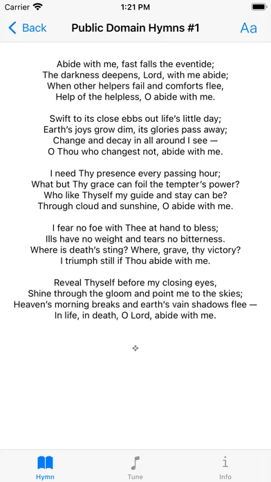 Hymnly سکرین شاٹس