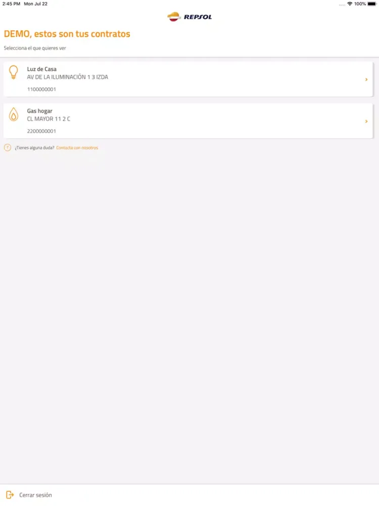 Captures d'écran de Tu Oficina Online Luz y Gas iPad 