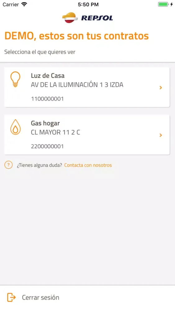 Captures d'écran de Tu Oficina Online Luz y Gas