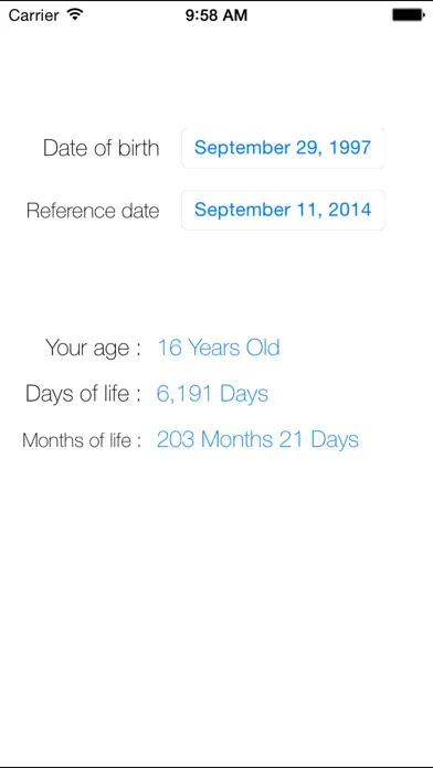 Age Calculator (Life Days) स्क्रीनशॉट