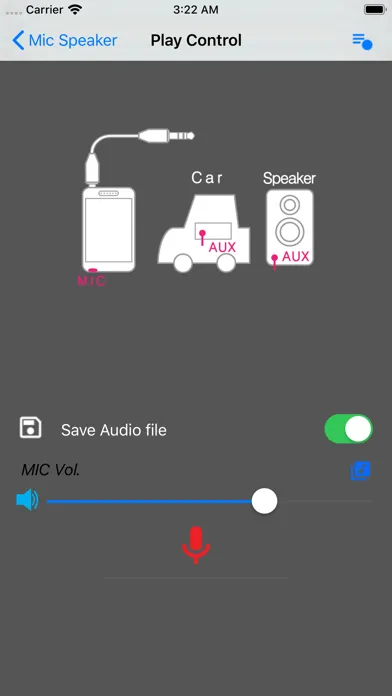 Capturas de tela do Mic Speaker