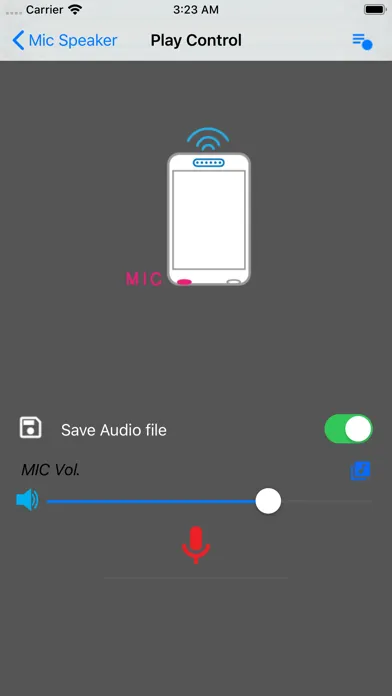 Capturas de tela do Mic Speaker
