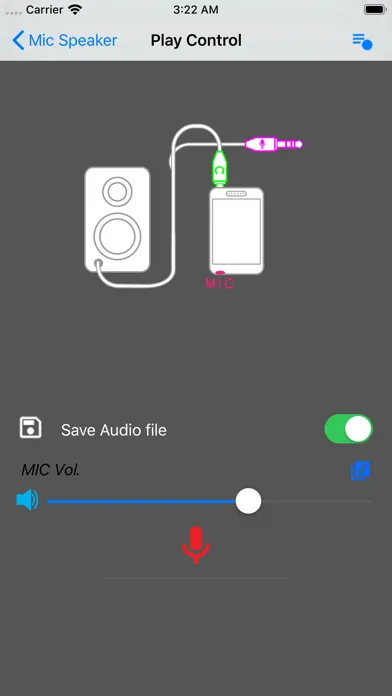Capturas de tela do Mic Speaker