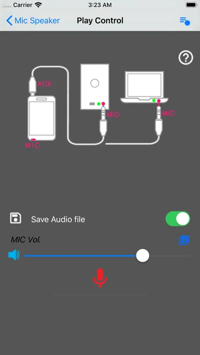 Capturas de tela do Mic Speaker