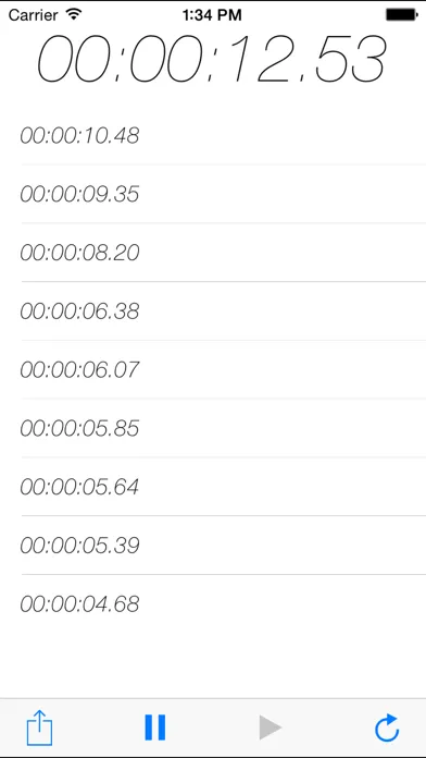 ภาพหน้าจอของ Stopwatch  ( Timer )