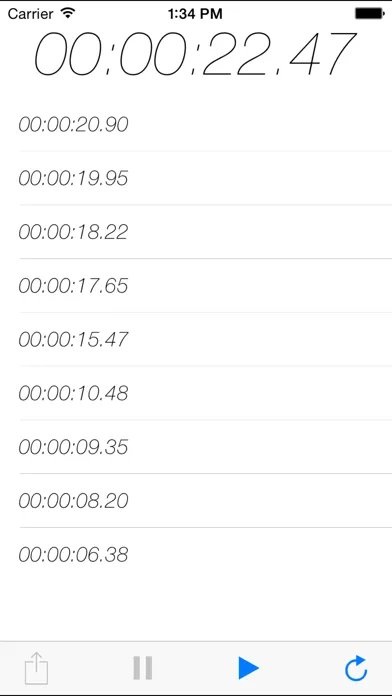 ภาพหน้าจอของ Stopwatch  ( Timer )