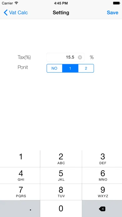 ภาพหน้าจอของ VAT Calculator ( V.A.T )