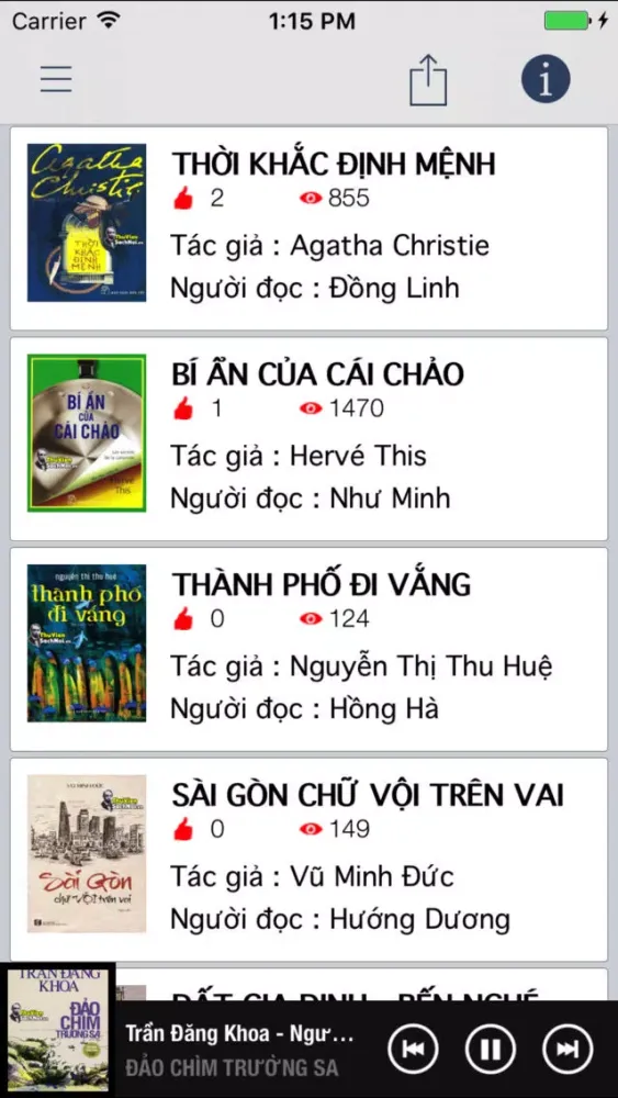 Zrzuty ekranu Thư viện sách nói cho Việt Nam